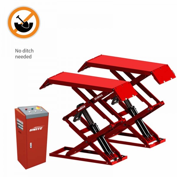 U-B35Y No-Pit Scissor Lift with Adjustable Platfor...