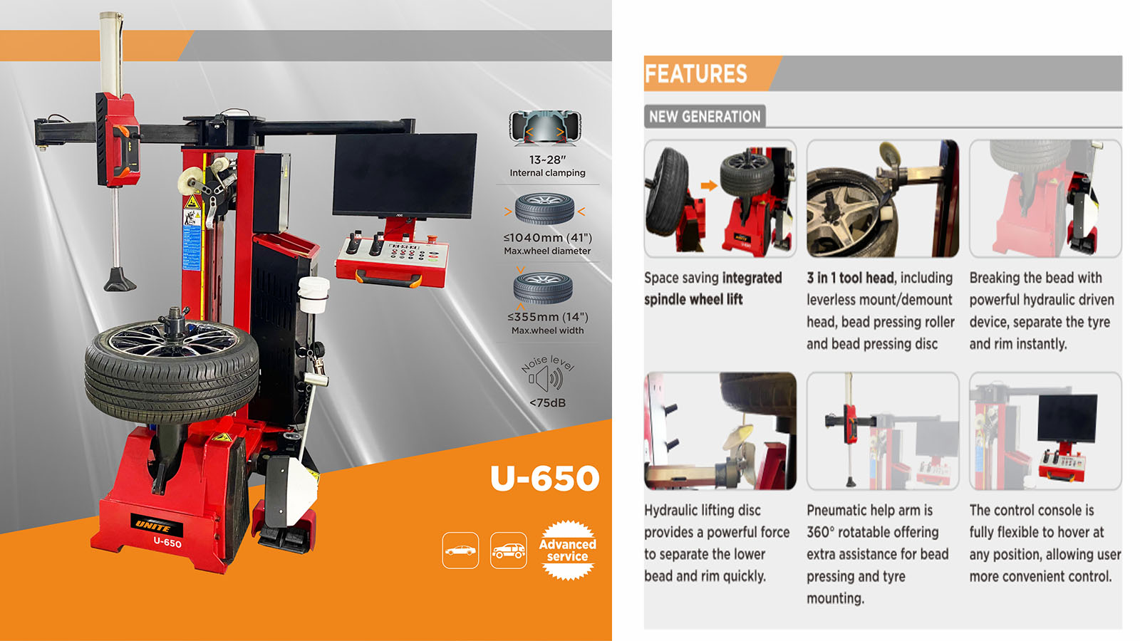 The Revolutionary U-650 Fully Automatic Leverless Tyre Changer